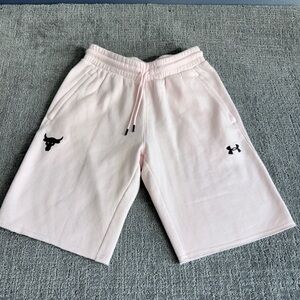 Under Armour Pink Project Rock Drawstring Athletic Shorts